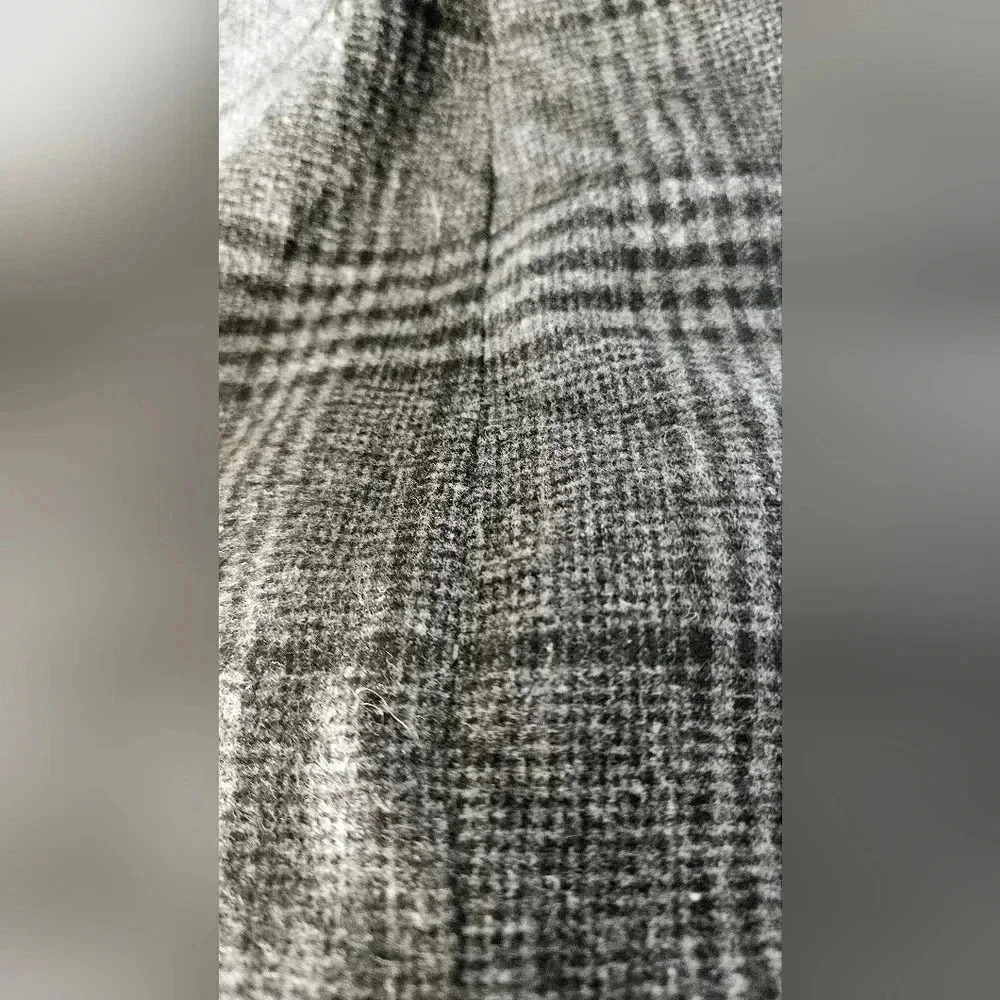 Zara Plaid Double Breast 6 buttons sz XS/S Oversized Pocket longline Blazer - Picture 9 of 10